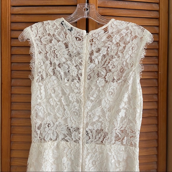Alexis Leni White Lace Panel Midi Dress - Picture 9 of 12